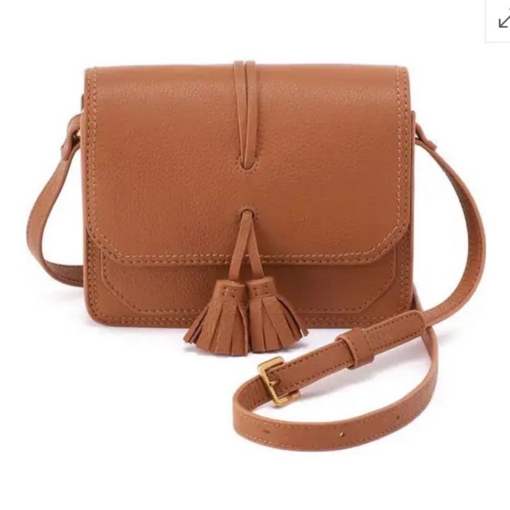 ISO HOBO Small Eden Leather Crossbody Bag Warm Honey